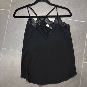 Lovers + Friends Black Lace Tank Top